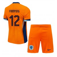 Niederlande Jeremie Frimpong #12 Fußballbekleidung Heimtrikot Kinder EM 2024 Kurzarm (+ kurze hosen)